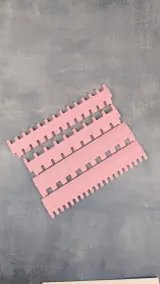 Set of 4 pink needle selector rulers for 5mm knitting machines