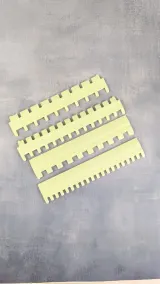 Set of 4 yellow needle selector rulers for 3 gauge (3gg) bulky knitting machines