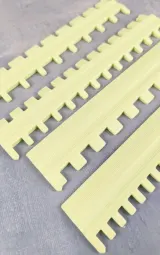Set of 4 yellow 3D-printed needle pushers for Brother 110 & 120 (3.5mm) machines